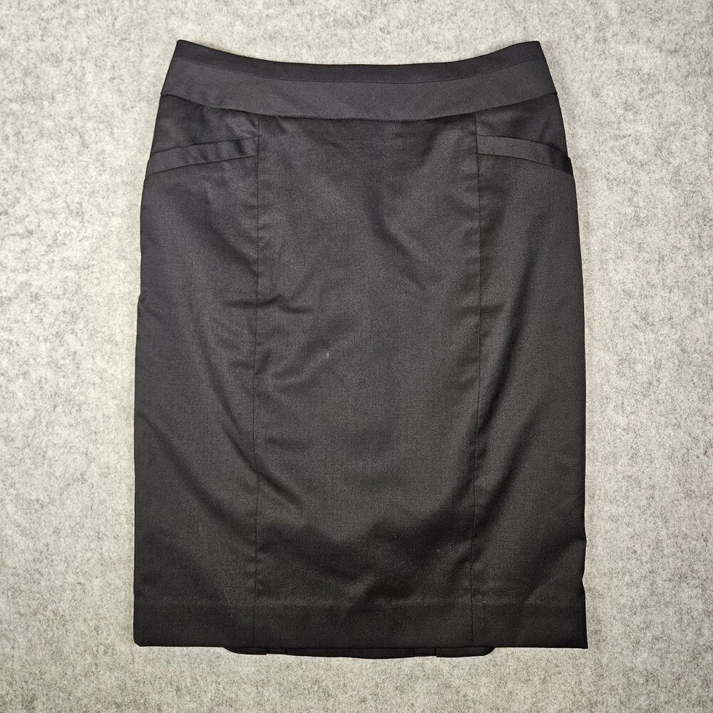 Pendleton Black Pencil Wool Blend Skirt Work‎ Preppy Luxury Secretary Classic 8